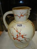 A Victorian hand painted water jug.