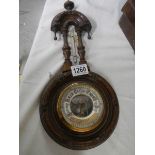 An Edwardian mahogany barometer presented by the County & Farmers Insurance Offices York.