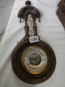 An Edwardian mahogany barometer presented by the County & Farmers Insurance Offices York.