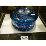 A good quality cut glass overlaid powder bowl.