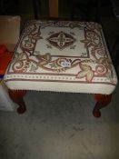 A good Victorian Queen Ann leg footstool.