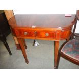 A mahogany single drawer hall table with string inlay, COLLECT ONLY.