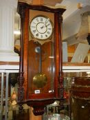 A Victorian mahogany wall clock, COLLECT ONLY.