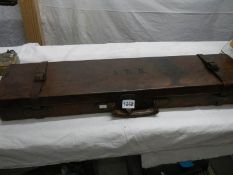 A 19th century leather gun case, 83cm long.