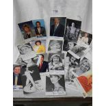 30 various genuine autographed photographs including Henry Cooper, Cilla Black, Tommy Steel etc.,
