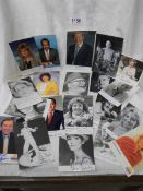 30 various genuine autographed photographs including Henry Cooper, Cilla Black, Tommy Steel etc.,