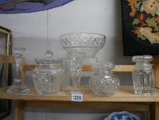 A mixed lot of cut and other glass.