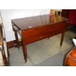 A good mahogany Pembroke table on barley twist legs, COLLECT ONLY.