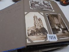 Four old albums of postcards, mainly Churches and Cathedrals.