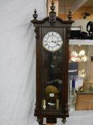 A Victorian mahogany double regulator wall clock, COLLECT ONLY.