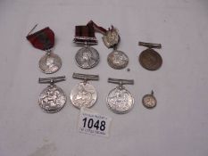 A collection of medals including Victoria Defence of Ladysmith medal for Pte G Bennett,