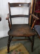 A Victorian kitchen arm chair, COLLECT ONLY.