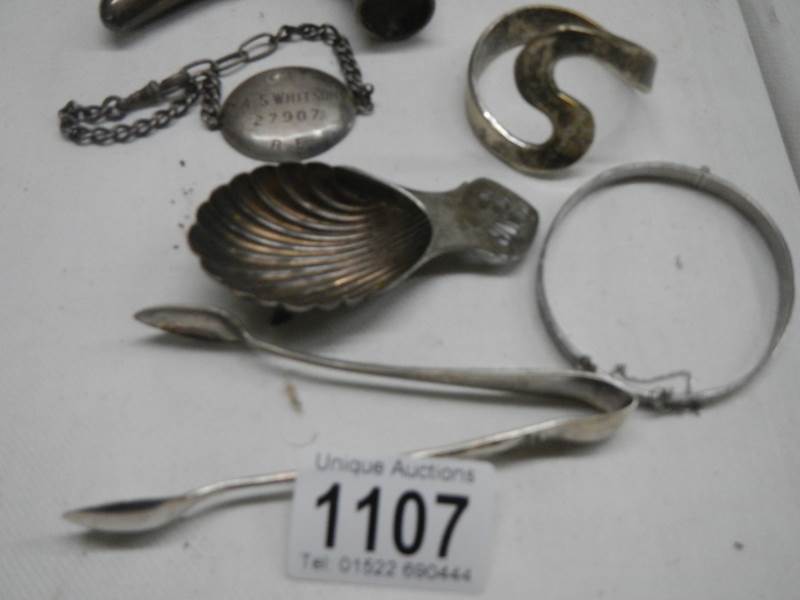 A mixed lot including silver bangle and various plated items. - Image 3 of 3