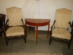 A good pair of high back hall chairs. COLLECT ONLY.