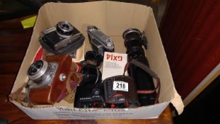 A quantity vintage cameras and lenses including Kodak Retina, Adox Pronto-LK, Qlympus Trip 35