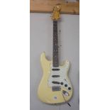 A Squire 70's Stratocaster, Seymour Duncan pickups, fabulous condition, COLLECT ONLY.