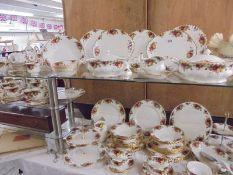 In excess of 130 pieces of Royal Albert Old Country Roses tea and dinner ware, COLLECT ONLY.
