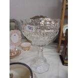 A heavy crystal footed bowl/centrepiece.