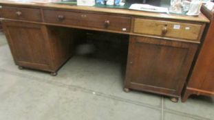 An old oak partners desk, COLLECT ONLY.