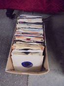 A box of 45 rpm records