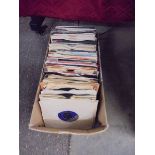 A box of 45 rpm records