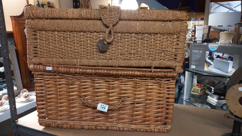 A wicker picnic basket and 1 other COLLECT ONLY