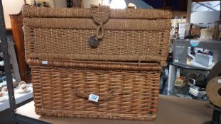 A wicker picnic basket and 1 other COLLECT ONLY