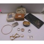A mixed lot of costume jewellery etc.,