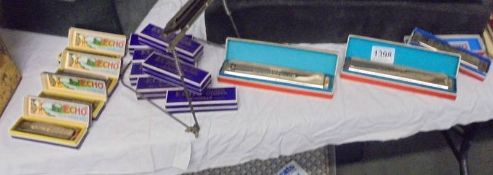 A good pitch range of Echo "Vampers" and "Super Vampers" harmonica's made by Hohner including holder