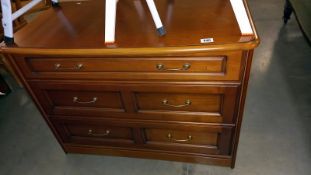 A mahogany effect bedroom chest of drawers, COLLECT ONLY