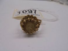 A 9ct gold ring, size P, 3.4 grams.