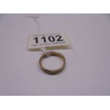 A gold eternity ring, size N half, 2.3 grams.