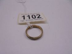A gold eternity ring, size N half, 2.3 grams.