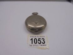 A hall marked silver pocket watch case (no movement).