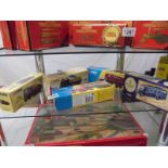 Five boxed Corgi classics including Bedford Guinness etc.,