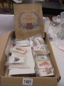 A good lot of cigarette and tea cards including military uniforms.