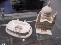 A crested St Paul's Cathedral and a Crester City of London tray.