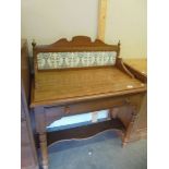 An early 20th century washstand with tiled back, COLLECT ONLY.