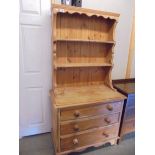 A small pine dresser with three drawer base, COLLECT ONLY.