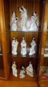An 8 piece band of Chinese pottery Geisha musician figurines and 2 others