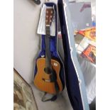 A Martin acoustic guitar, serial no. 332229, 1973 with genuine hard case and accessories,