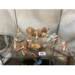 A quantity of Szeiler pottery animals and a Branksoms corgi