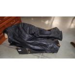 A JTS leather jacket size 58 with leather trousers size 44 Dynamic