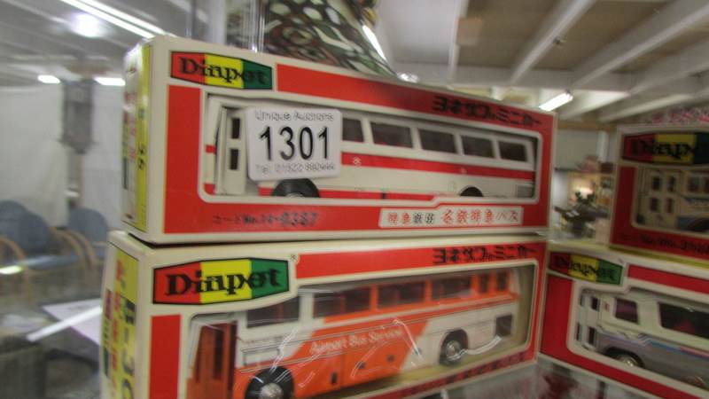 Four boxed Yonezawa Diapet die cast buses. - Image 3 of 3