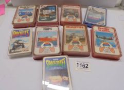 A quantity of vintage Top Trump cards including Rockets, Super Trains etc.,
