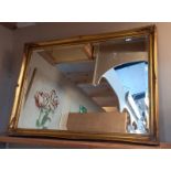 A gilt framed mirror - 100cm x 70cm. COLLECT ONLY