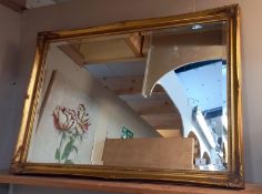 A gilt framed mirror - 100cm x 70cm. COLLECT ONLY
