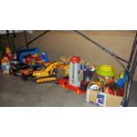 A quantity of children's toys including Bob the builder etc. COLLECT ONLY