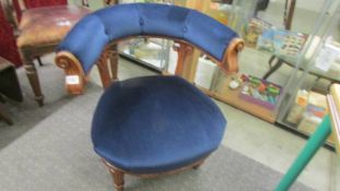 A Victorian mahogany tub chair, COLLECT ONLY.