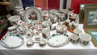 A good lot of Port Meirion vases & kitchenware etc. COLLECT ONLY